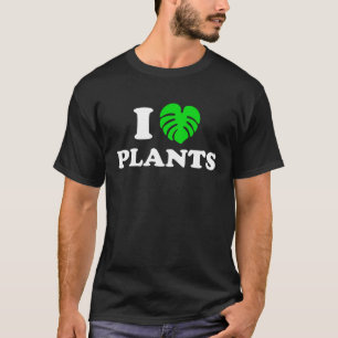 I Love Plants Cute  Monstera Leaf Heart Garden Mam T-Shirt