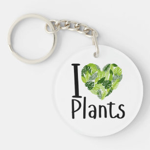 I Love Plants Keychain