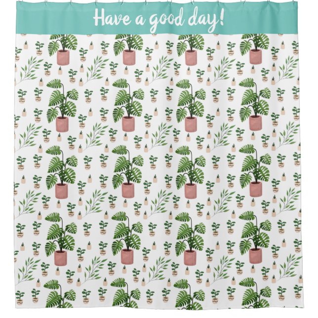 I Love Plants Shower Curtain (Front)