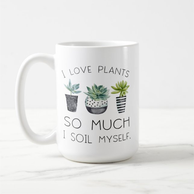 I love plants so much coffee mug (Left)