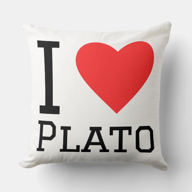 I love Plato  Cushion (Front)