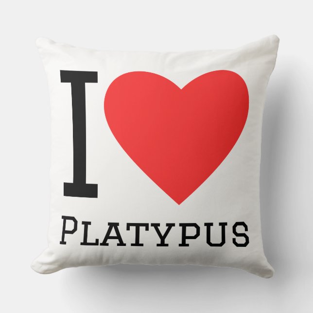 I love platypus cushion (Front)