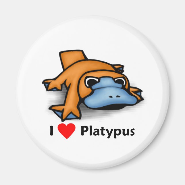 I love Platypus Magnet (Front)