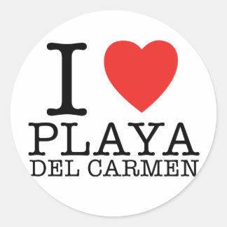 I love Playa del Carmen Classic Round Sticker
