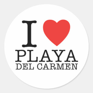 I love Playa del Carmen Classic Round Sticker