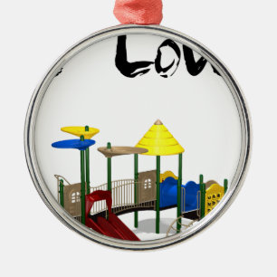 I Love Playground Metal Tree Decoration