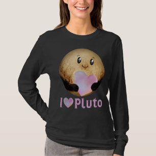 I Love Pluto Heart Cute Planet Space Science Astro T-Shirt
