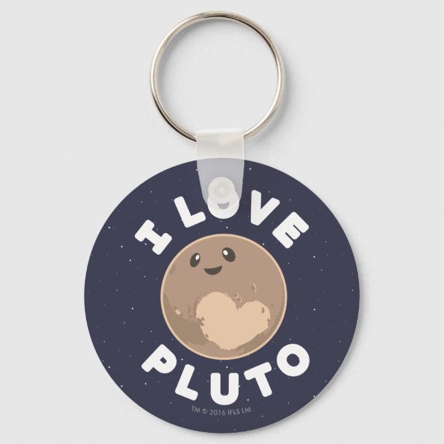I Love Pluto Key Ring (Front)