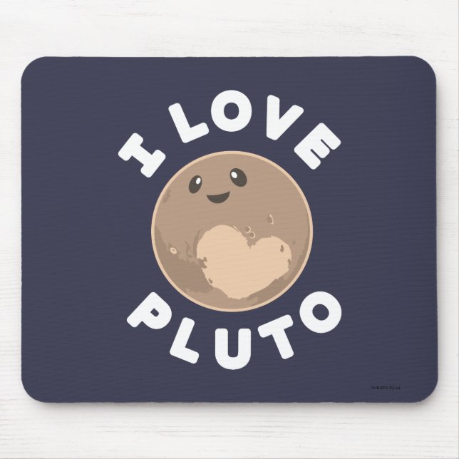 I Love Pluto Mouse Pad (Front)
