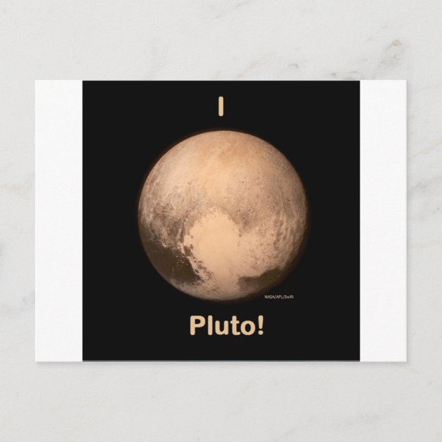 I love Pluto! Postcard (Front)