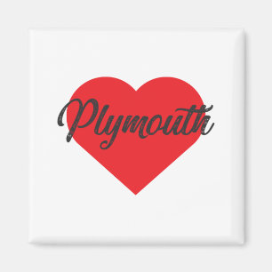 I Love Plymouth Magnet