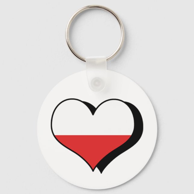 I Love Poland Keychain (Front)