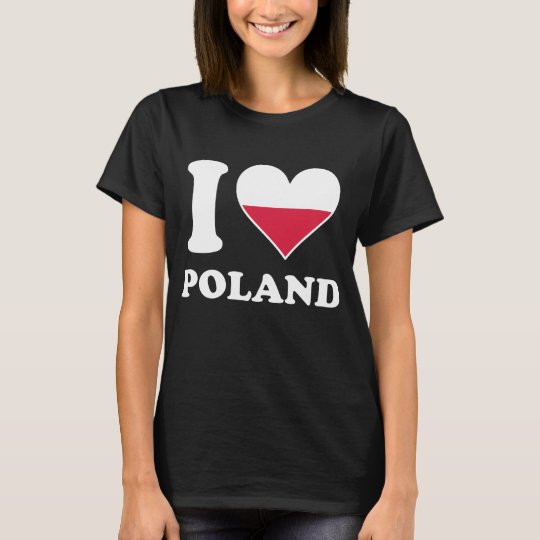 I Love Poland Polish Flag Heart T-Shirt