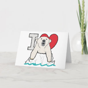 I Love Polar Bears Card