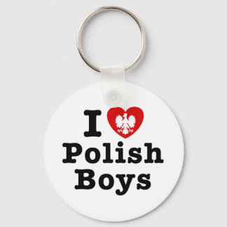 I Love Polish Boys Key Ring