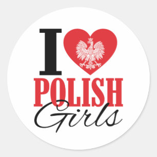 I Love Polish Girls Boyfriend Classic Round Sticker