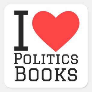 I love politics books  square sticker
