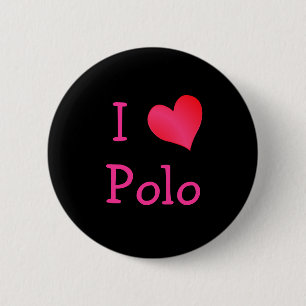 I Love Polo 6 Cm Round Badge