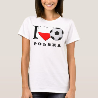 "I love Polska Soccer" Football Heart Poland Heart T-Shirt