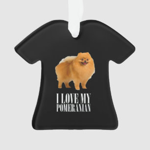 I Love Pomeranian Dog Gift Ornament