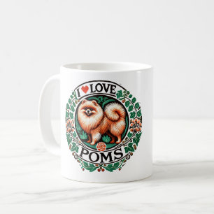 I Love Poms Coffee Mug