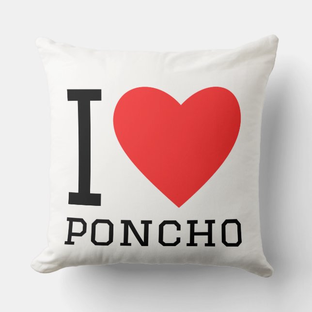 I love poncho cushion (Front)