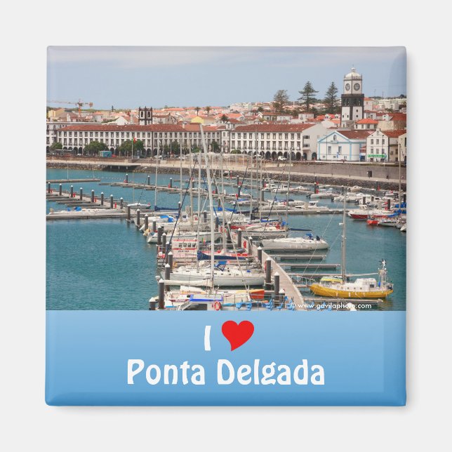 I Love Ponta Delgada Magnet (Front)
