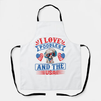 I love Poodles and the USA 01 Apron