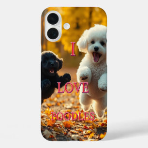 I Love Poodles iPhone 16 Plus Case