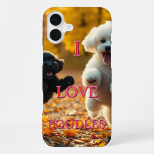 I Love Poodles iPhone 16 Plus Case