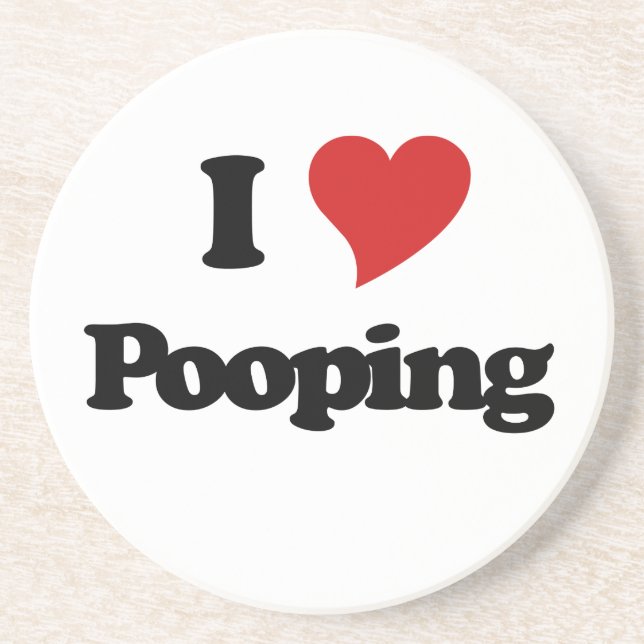 I Love Pooping Coaster (Front)
