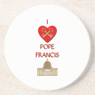 I Love Pope Francis Coaster