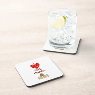 I Love Pope Francis Coaster