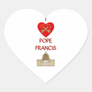 I Love Pope Francis Heart Sticker