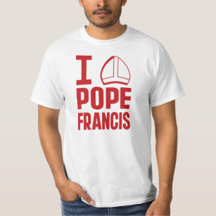 I Love Pope Francis (Pointy Hat) T-Shirt