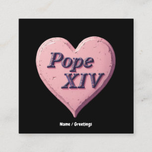 I Love Pope Leo XIV Long Live Our Blessed Father Square Business Card