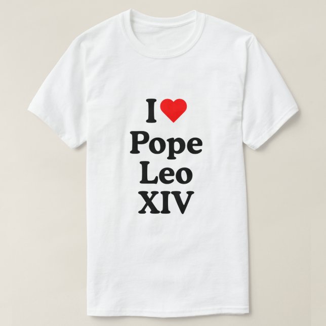 I love pope Leo XVI T-Shirt (Design Front)