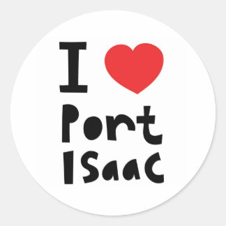 I love Port Isaac Classic Round Sticker