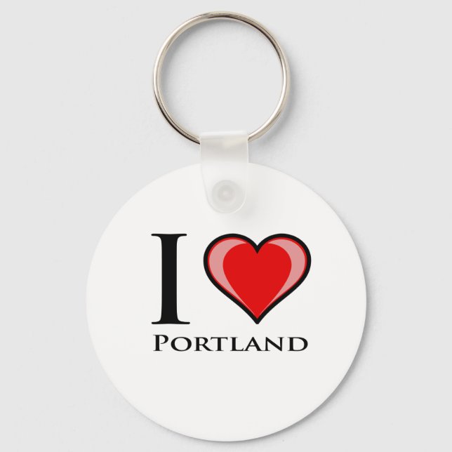 I Love Portland Key Ring (Front)