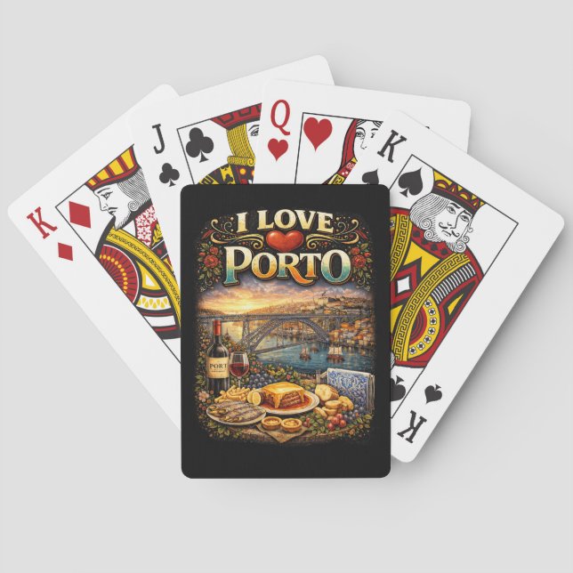 I Love Porto Playing Cards (Back)