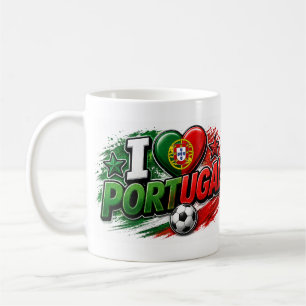 I LOVE PORTUGAL Fan Portuguese Pride Foot Coffee Mug