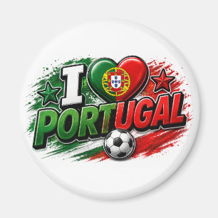 I LOVE PORTUGAL Fan Portuguese Pride Foot Magnet