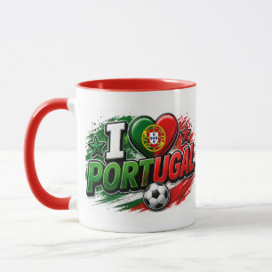 I LOVE PORTUGAL Fan Portuguese Pride Foot Mug