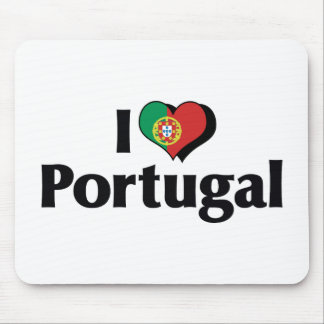 I Love Portugal Flag Mouse Pad