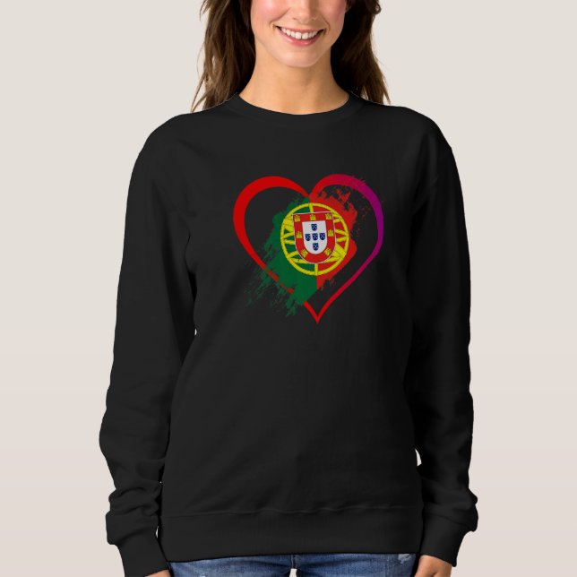 I Love Portugal Portuguese Pride Portuguese Flag H Sweatshirt (Front)