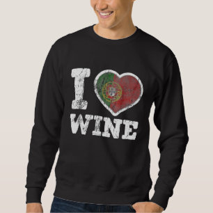 I Love Portuguese Wine Portugal Heart Flag Sweatshirt