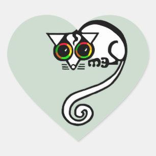 I love POSSUMS- Marsupial -Aussie wildlife- Green Heart Sticker