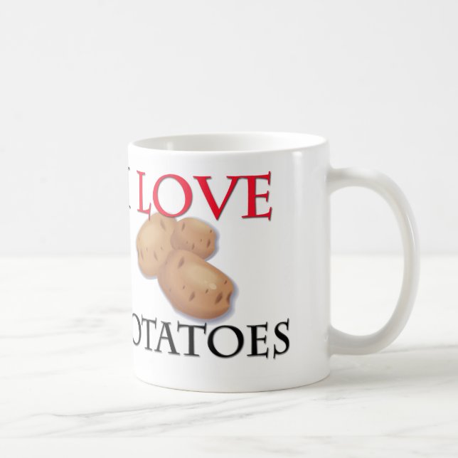 I Love Potatoes Coffee Mug (Right)