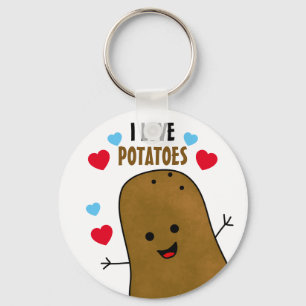 I Love Potatoes Key Ring
