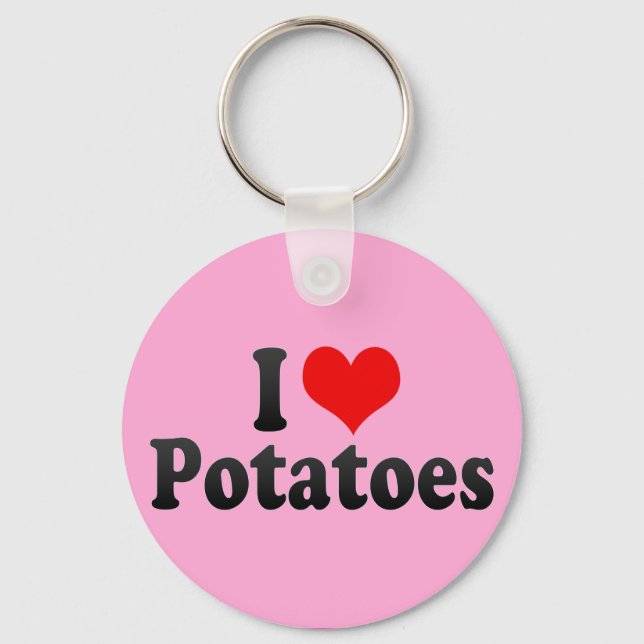 I Love Potatoes Key Ring (Front)